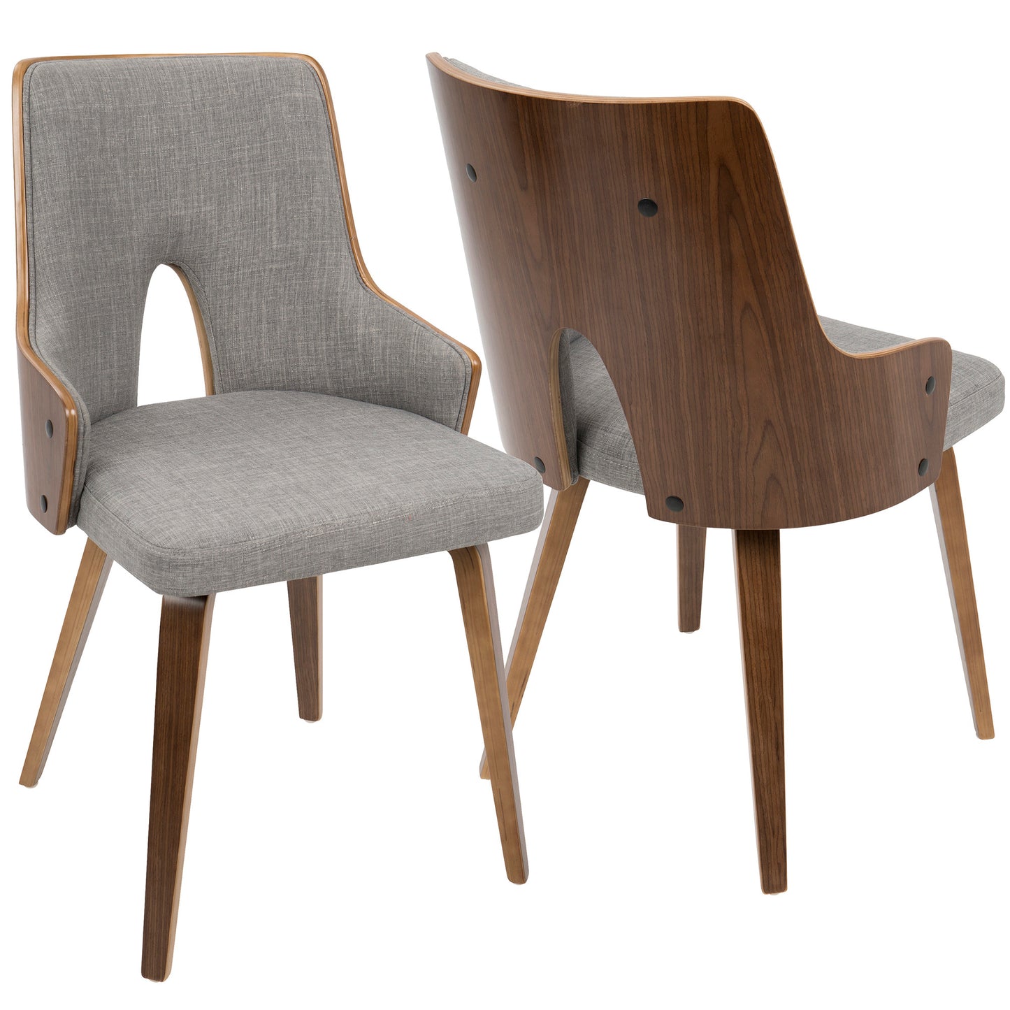 LumiSource Stella Padded Dining Chair - Set of 2 | Modishstore | Dining Chairs - 14