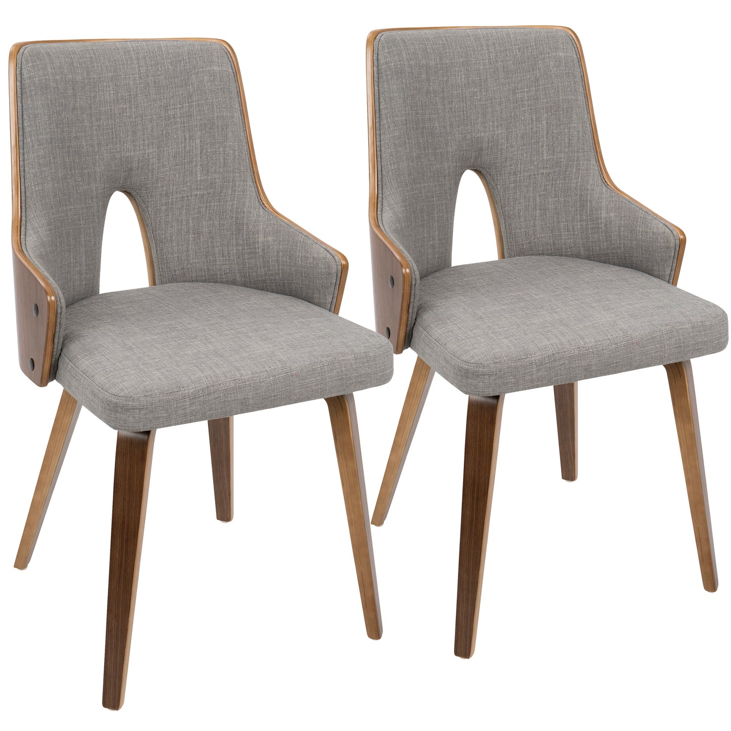 LumiSource Stella Padded Dining Chair - Set of 2 | Modishstore | Dining Chairs - 17
