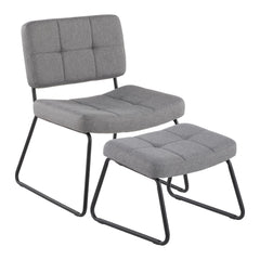 LumiSource Stout Lounge Chair + Ottoman