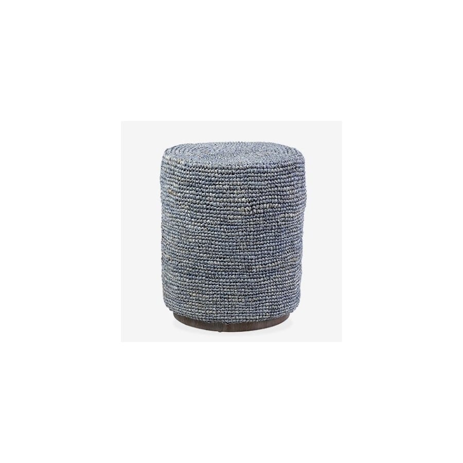 Surfside Round Raffia-Wood Ottoman/Stool Set of 2 by Jeffan | Ottomans | Modishstore - 4