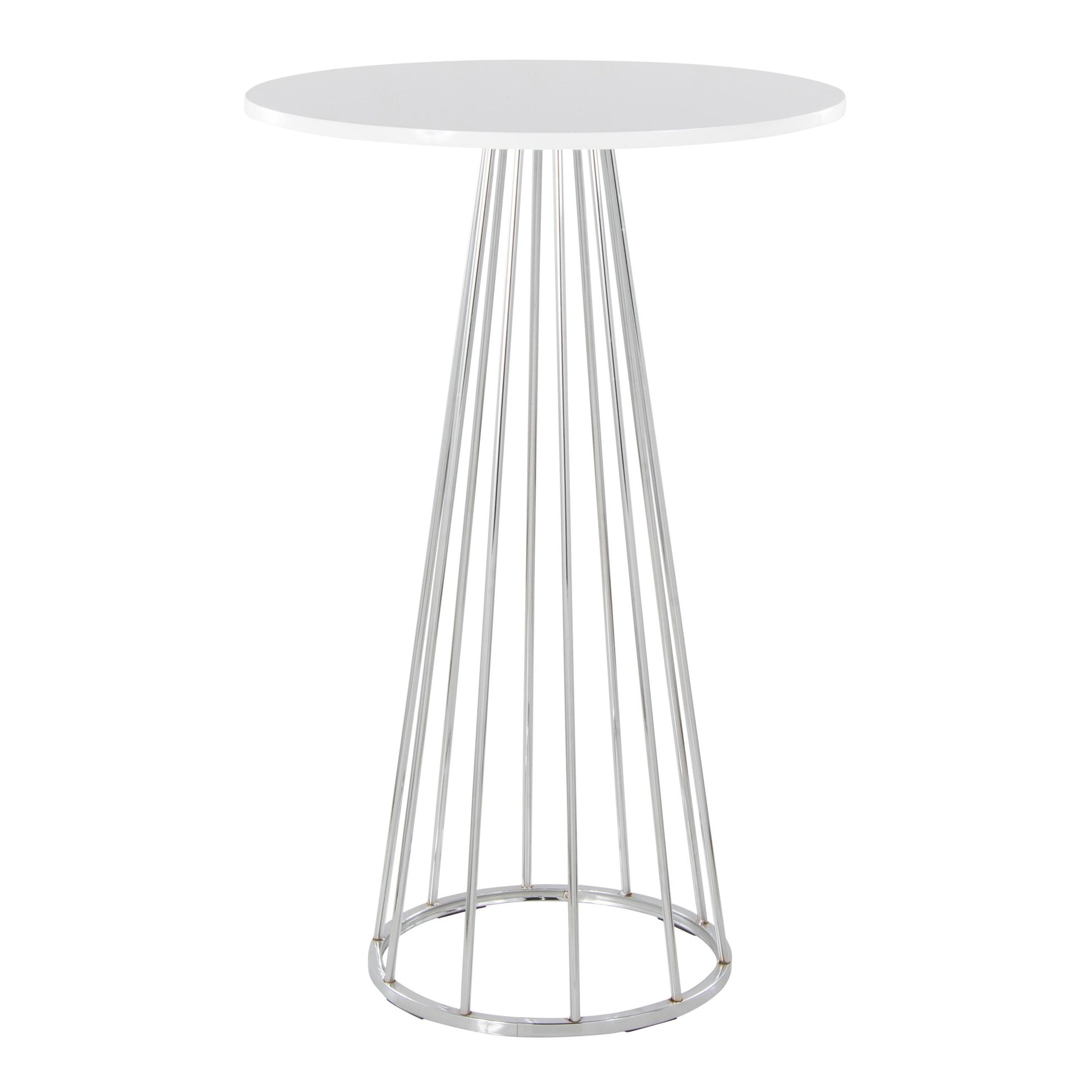 Canary Cece Bar Table Gold White By LumiSource | Bar Tables | Modishstore - 10