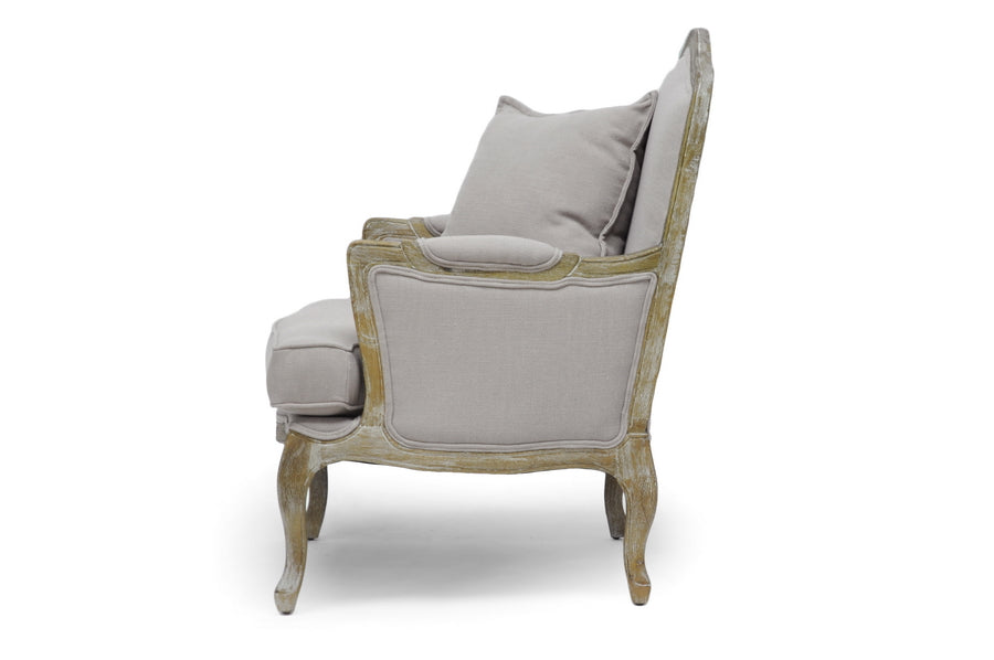 baxton studio constanza classic antiqued french accent chair | Modish Furniture Store-3
