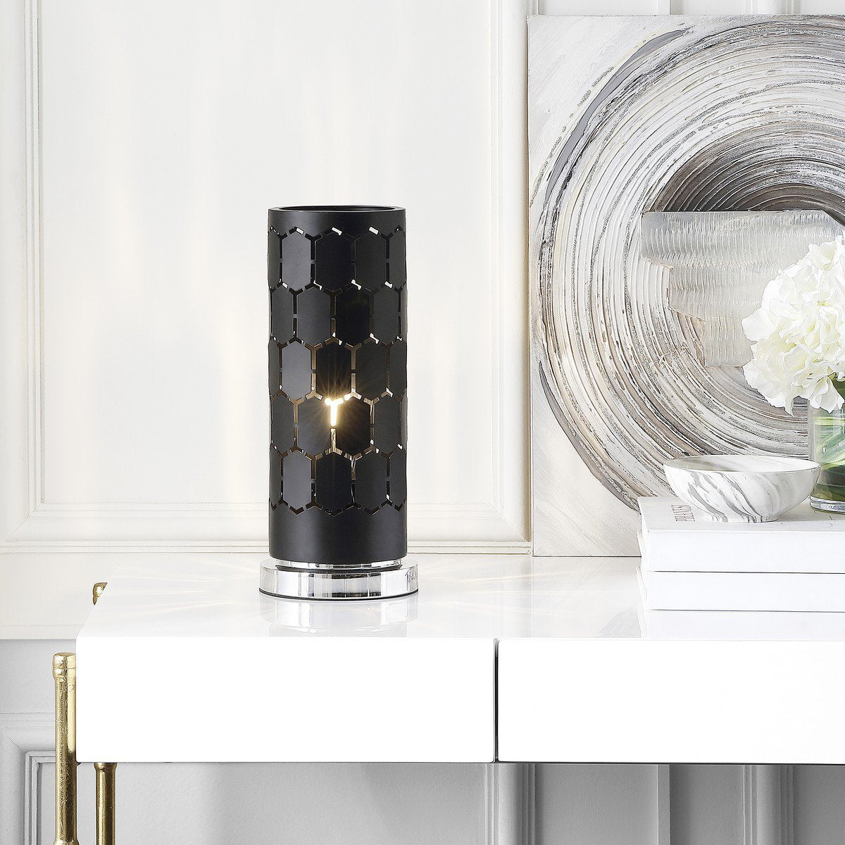 Safavieh Navo Table Lamp - Black | Table Lamps | Modishstore