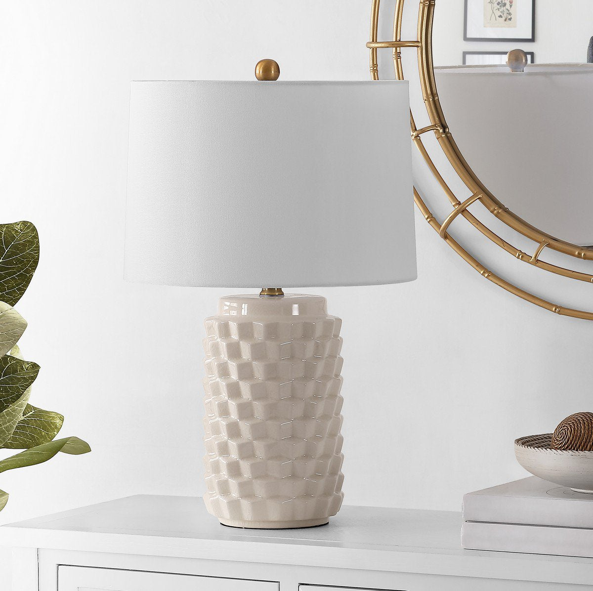 Safavieh Weldon Ceramic Table Lamp - Ivory | Table Lamps | Modishstore - 3