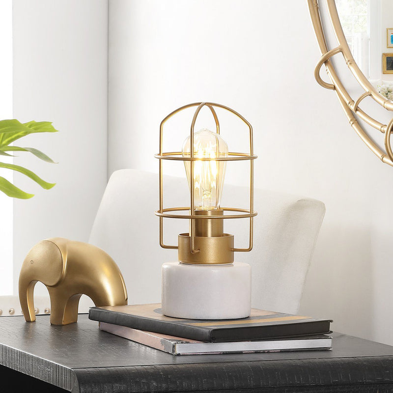 Safavieh Sadaf Iron Table Lamp - Gold | Table Lamps | Modishstore