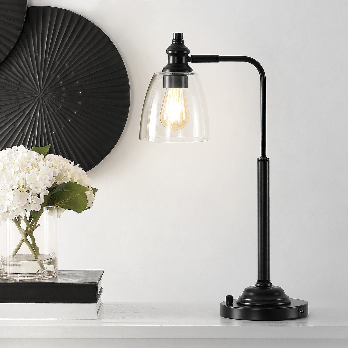 Safavieh Rino Iron Table Lamp - Black | Table Lamps | Modishstore - 3