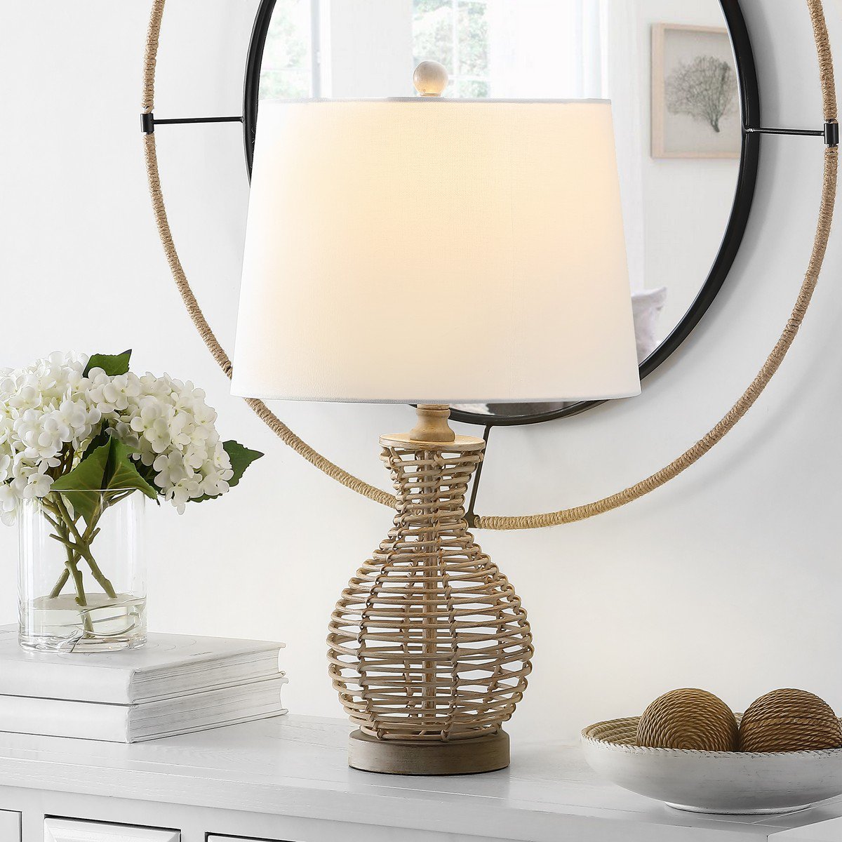 Safavieh Flora Seagrass Table Lamp - Grey | Table Lamps | Modishstore - 3