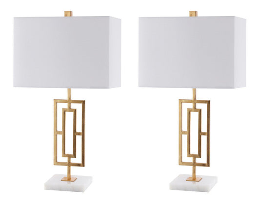 Safavieh Yara Iron Table Lamp Set Of 2 - Gold Leaf | Table Lamps | Modishstore