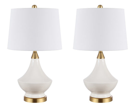 Safavieh Marlowe Glass Table Lamp Set Of 2 - White | Table Lamps | Modishstore