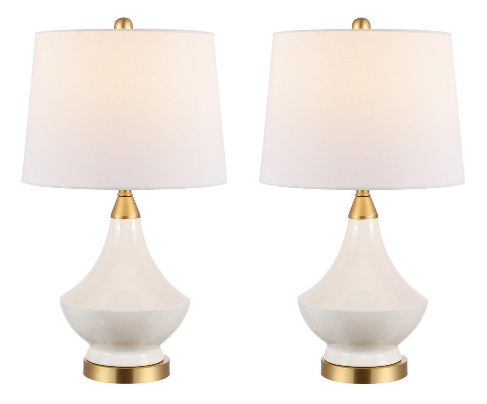 Safavieh Marlowe Glass Table Lamp Set Of 2 - White | Table Lamps | Modishstore - 3