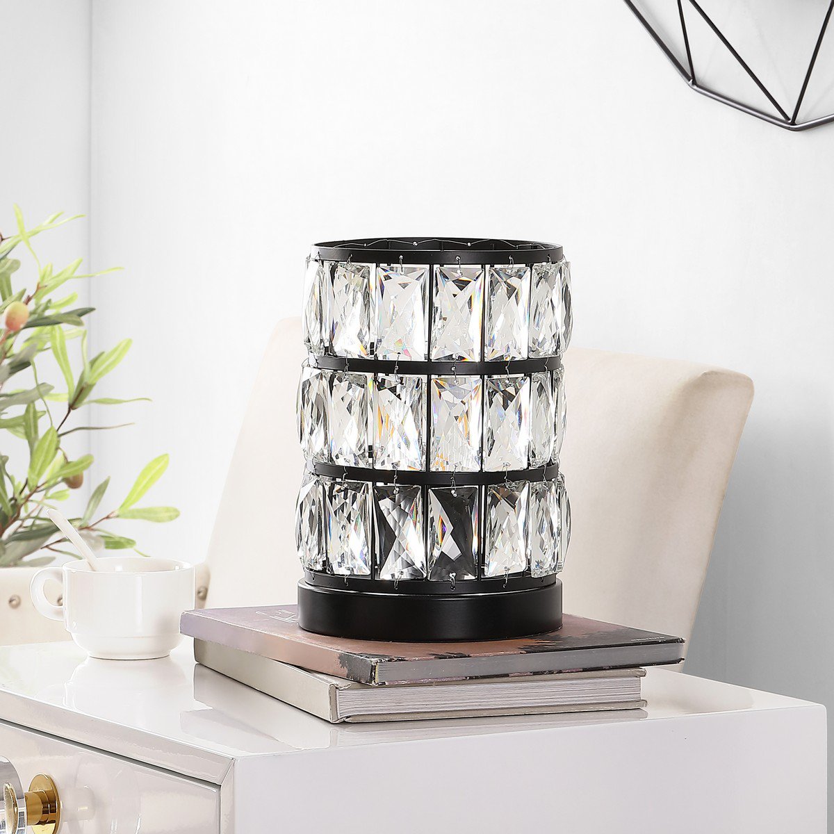 Safavieh Alva Acrylic Table Lamp - Black | Table Lamps | Modishstore