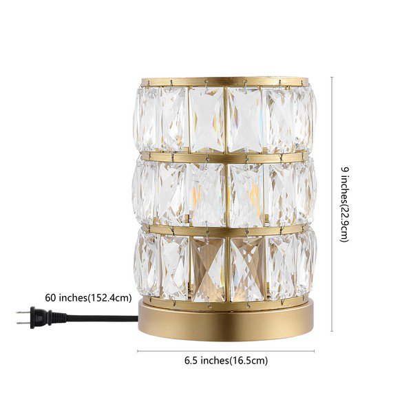 Safavieh Alva Acrylic Table Lamp - Brass | Table Lamps | Modishstore - 3