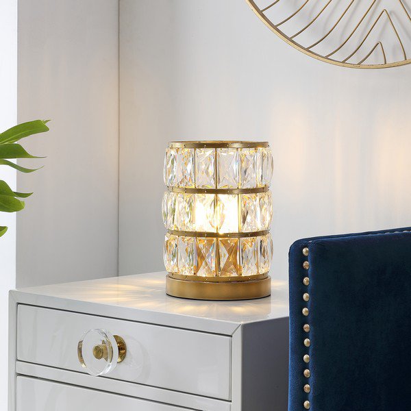 Safavieh Alva Acrylic Table Lamp - Brass | Table Lamps | Modishstore