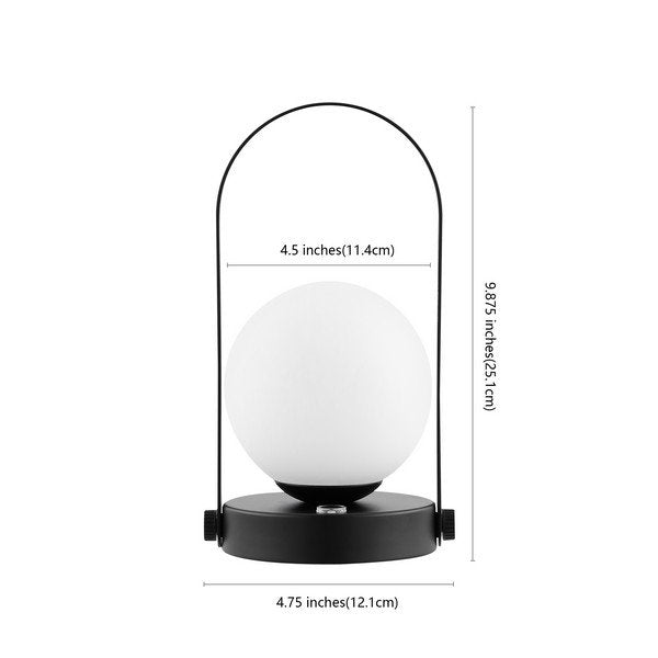 Safavieh Meira, 10 Inch, Black, Iron, Rechargeable Led Table Lamp? - Black Iron | Table Lamps | Modishstore - 3