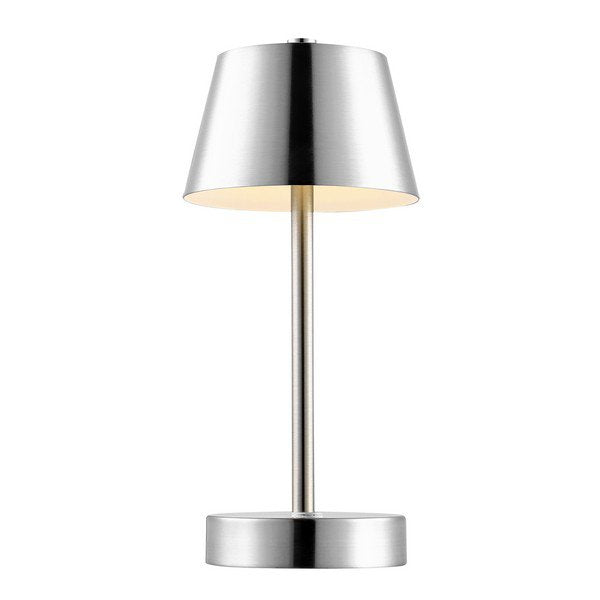 Safavieh Laita, 11 Inch, Nickel, Iron, Rechargeable Led Table Lamp? - Santin Nickel | Table Lamps | Modishstore - 2