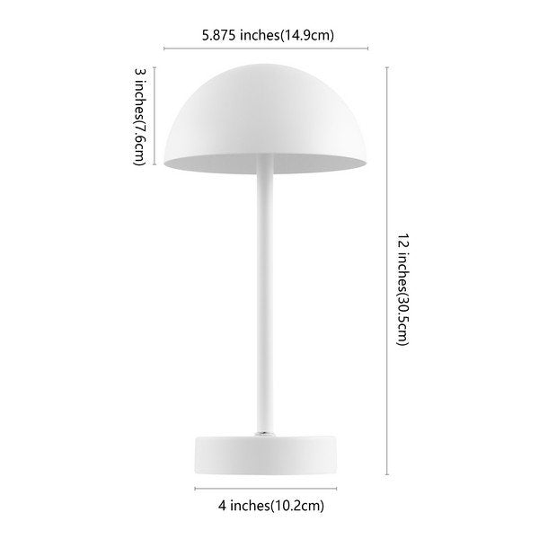 Safavieh Helene, 12 Inch, White, Iron, Rechargeable Led Table Lamp? - White | Table Lamps | Modishstore - 3