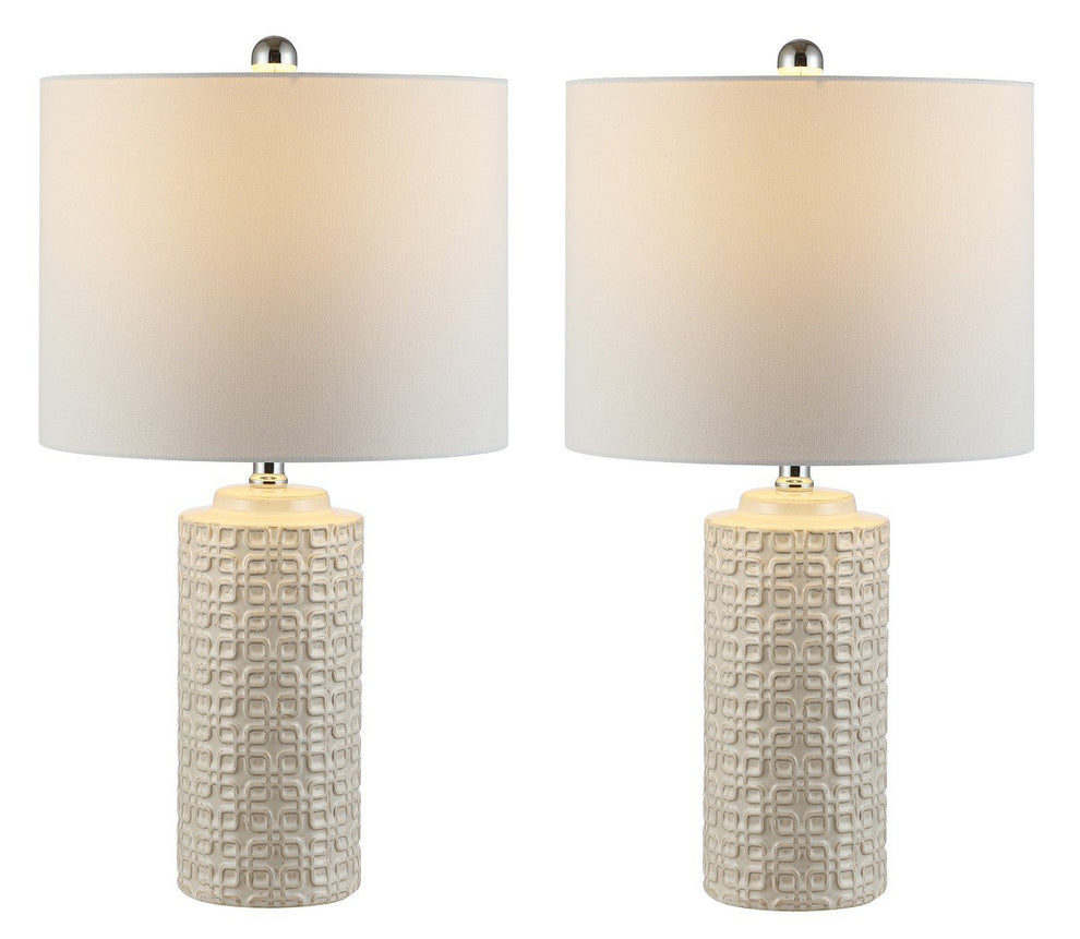 Safavieh Artef Ceramic Table Lamp Set Of 2 - Ivory | Table Lamps | Modishstore - 3
