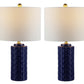 Safavieh Artef Ceramic Table Lamp Set Of 2 - Navy Blue | Table Lamps | Modishstore - 3