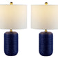 Safavieh Jace Ceramic Table Lamp Set Of 2 - Navy Blue | Table Lamps | Modishstore - 3