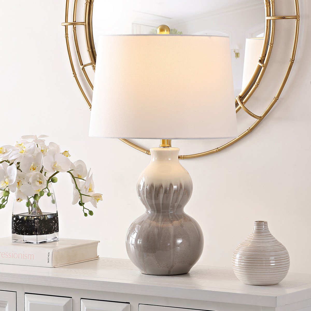 Safavieh Kenzo Ceramic Table Lamp - Ivory | Table Lamps | Modishstore - 3