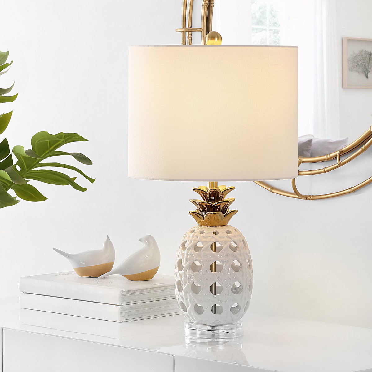 Safavieh Sonny Ceramic Table Lamp - White | Table Lamps | Modishstore - 3
