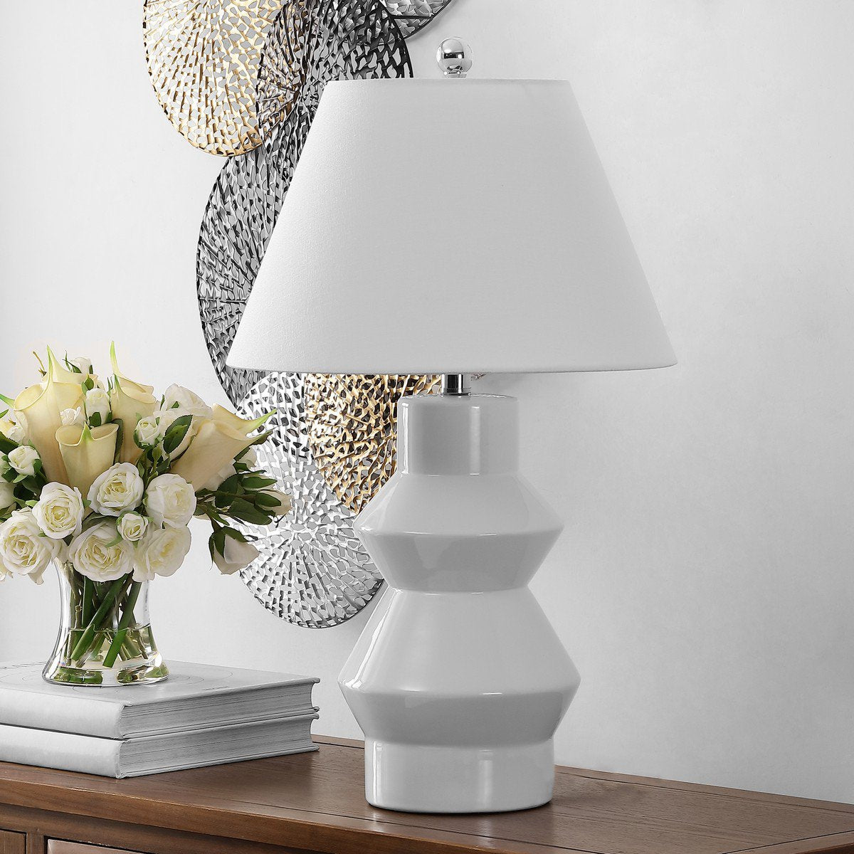 Safavieh Larcia Table Lamp - White | Table Lamps | Modishstore
