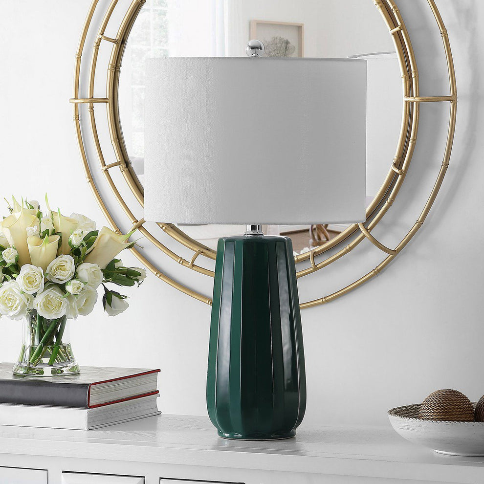 Safavieh Yani Table Lamp - Dark Green | Table Lamps | Modishstore - 3