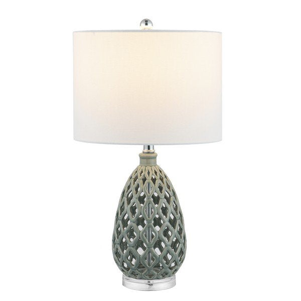 Safavieh Quin, 25 Inch, Grey, Ceramic/Iron Table Lamp Set Of 2 Set Of 2 - Grey | Table Lamps | Modishstore - 2