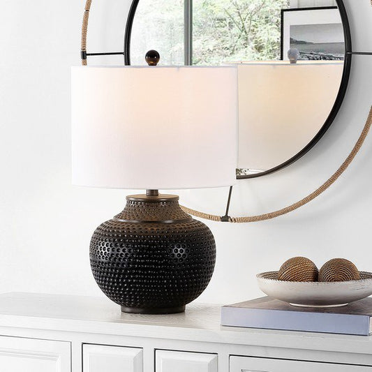 Safavieh Hemper Table Lamp - Matte Black | Table Lamps | Modishstore