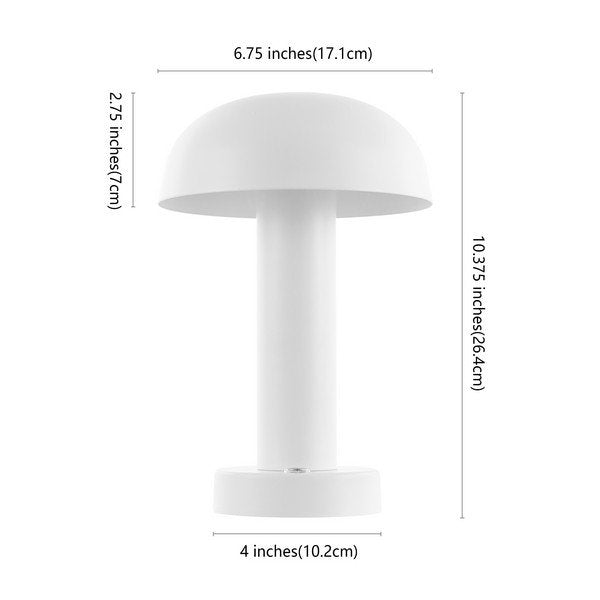 Safavieh Brahma, 10.4 Inch, White, Iron, Led Rechargeable Table Lamp? - White | Table Lamps | Modishstore - 3