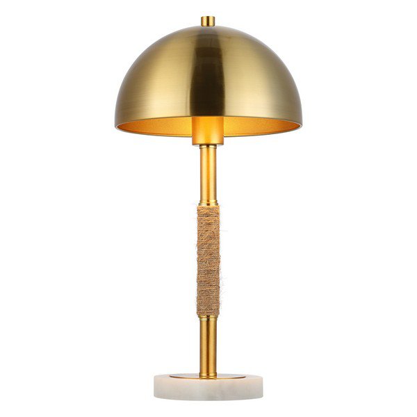 Safavieh Talon, 19.5 Inch, Brass/White, Iron/Rope/Marble Table Lamp - Brass | Table Lamps | Modishstore - 2