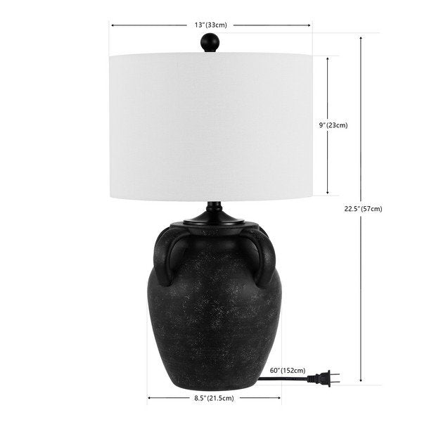 Safavieh Rhynne, 22.5 Inch, Black, Iron Table Lamp - Black | Table Lamps | Modishstore - 3