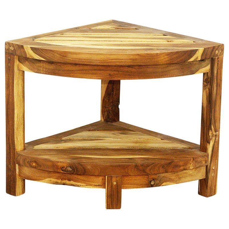 Haussmann Teak Corner Table 16" H Teak Oil | End Tables | Modishstore
