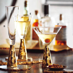 Golden Verglas Drinkware Glasses - Set Of 6