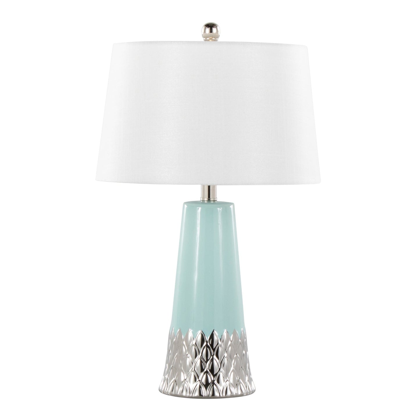 Penelope 22" Ceramic Table Lamp Blue By LumiSource | Table Lamps | Modishstore - 3