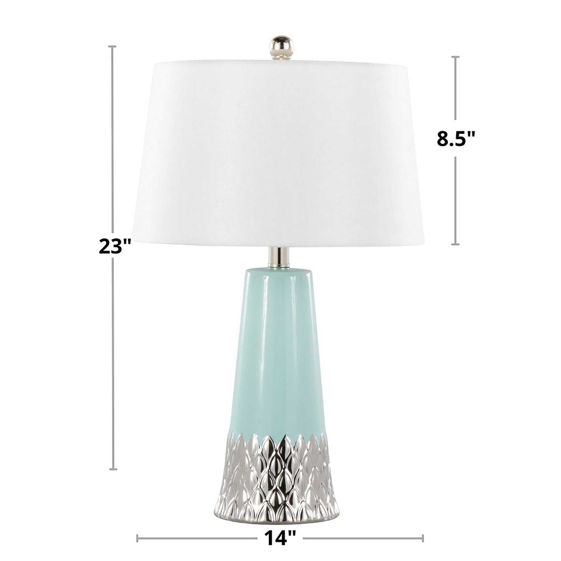 Penelope 22" Ceramic Table Lamp Blue By LumiSource | Table Lamps | Modishstore - 7