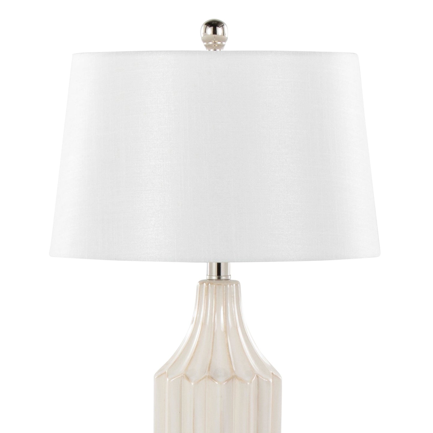 Stella 23" Ceramic Table Lamp Cream By LumiSource | Table Lamps | Modishstore - 5