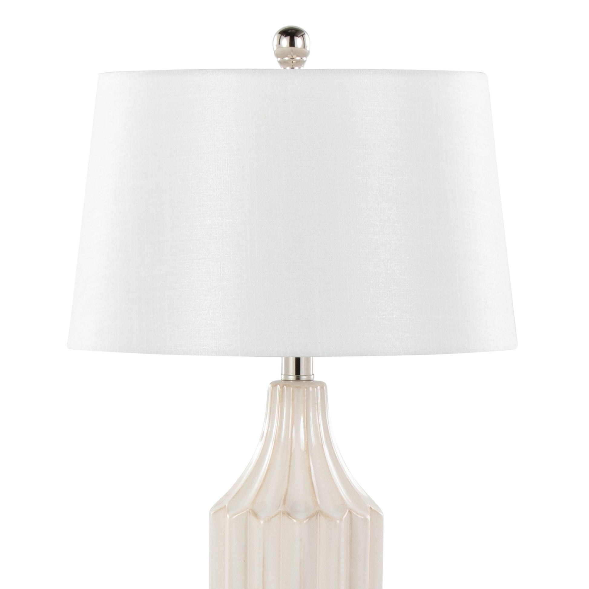Stella 23" Ceramic Table Lamp Cream By LumiSource | Table Lamps | Modishstore - 5
