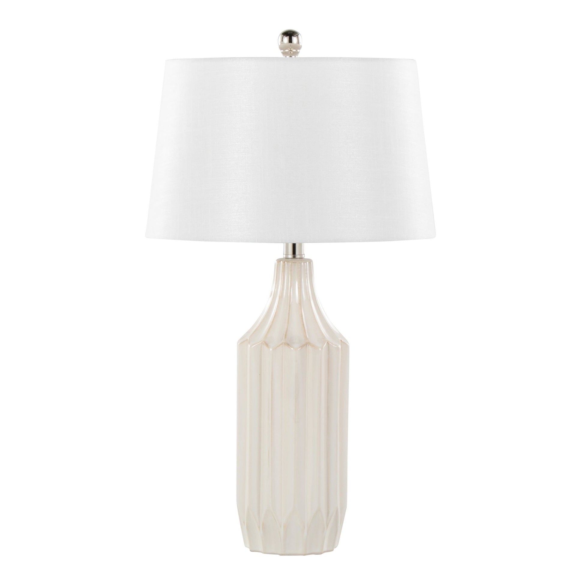 Stella 23" Ceramic Table Lamp Cream By LumiSource | Table Lamps | Modishstore - 3