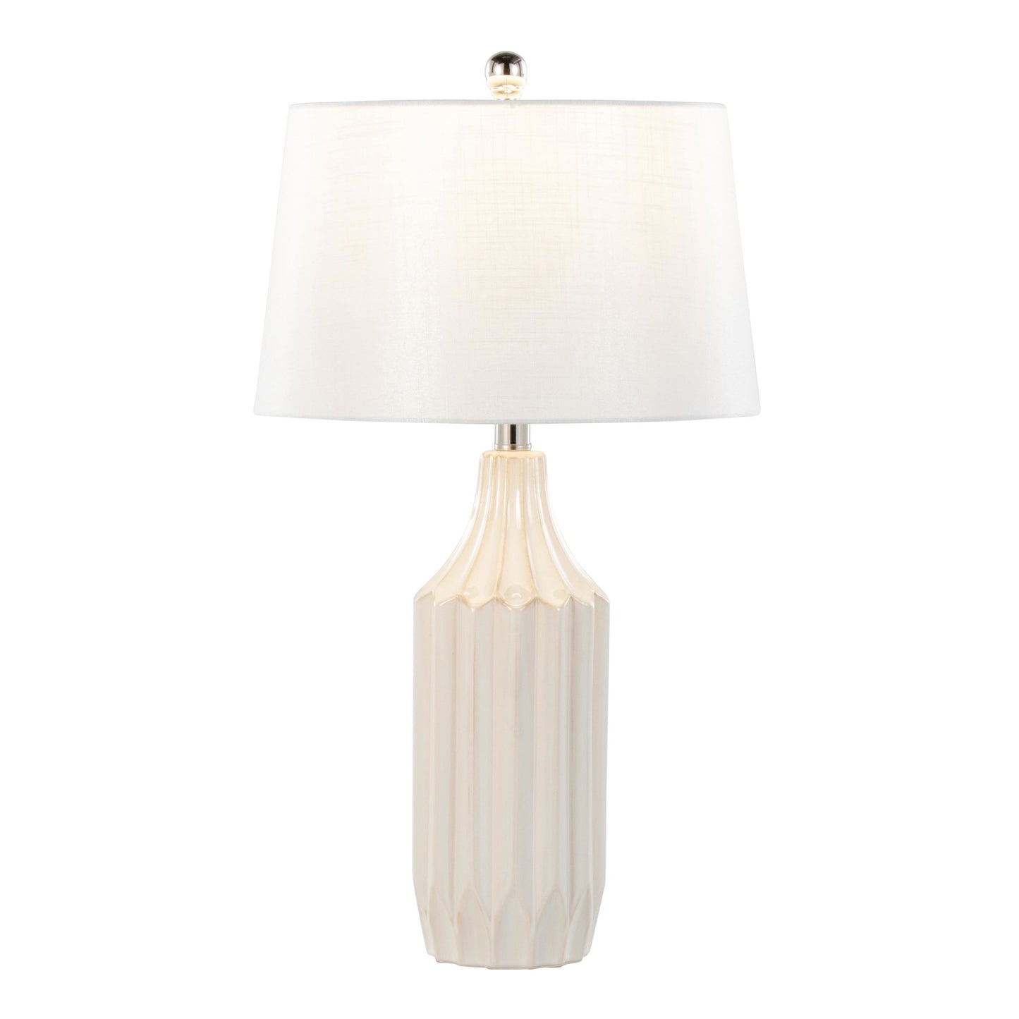 Stella 23" Ceramic Table Lamp Cream By LumiSource | Table Lamps | Modishstore - 4