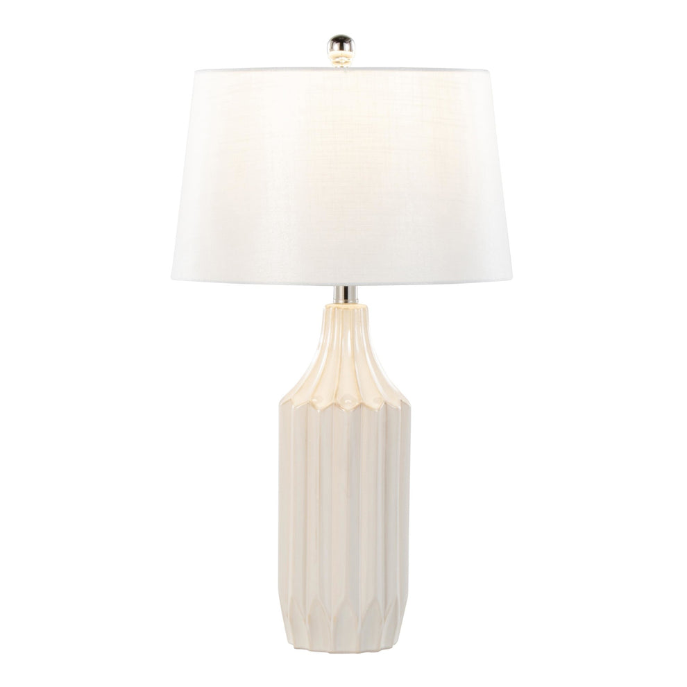 Stella 23" Ceramic Table Lamp Cream By LumiSource | Table Lamps | Modishstore - 4