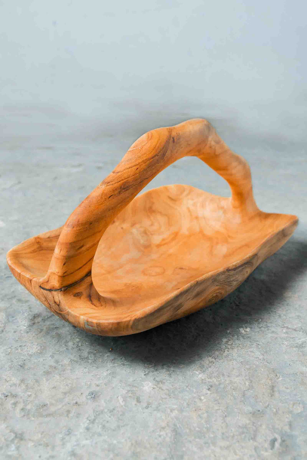 Rustic Serving Platter, Salad Servers and Basket Handle Trays-3