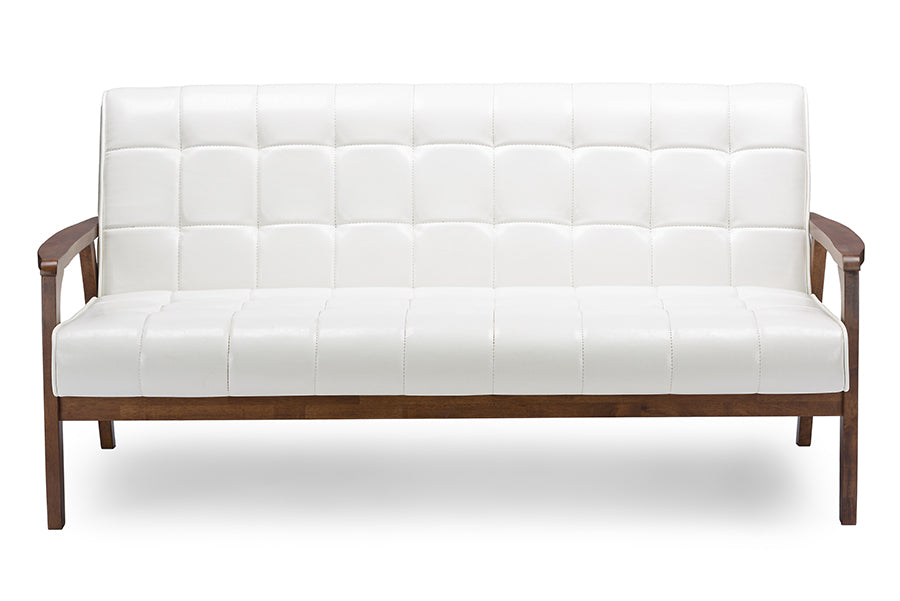 Baxton Studio Baxton Studio Mid-Century Masterpieces Sofa - White | Sofas | Modishstore - 2