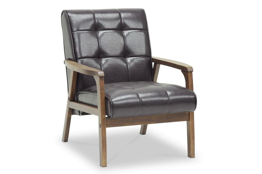 Baxton Studio Mid-Century Masterpieces 3PC Sofa Set-Brown | Sofas | Modishstore - 3