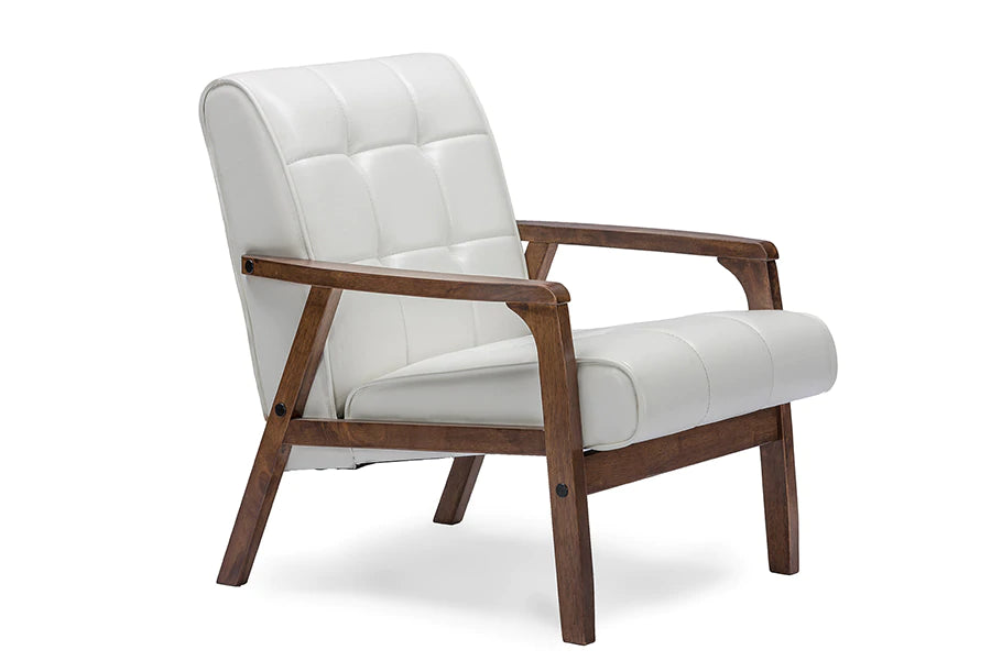 Baxton Studio Baxton Studio Mid-Century Masterpieces 3 Pieces Living Room Set - White | Sofas | Modishstore - 3