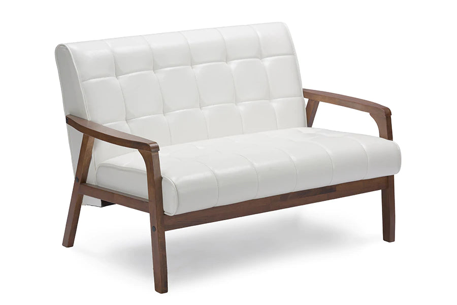 Baxton Studio Baxton Studio Mid-Century Masterpieces 3 Pieces Living Room Set - White | Sofas | Modishstore - 4