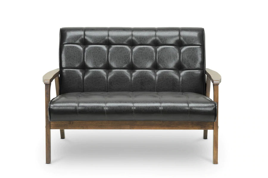 Baxton Studio Mid-Century Masterpieces 3PC Sofa Set-Brown | Sofas | Modishstore - 4
