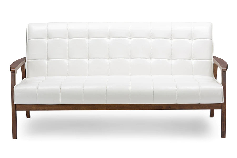 Baxton Studio Baxton Studio Mid-Century Masterpieces 3 Pieces Living Room Set - White | Sofas | Modishstore - 5