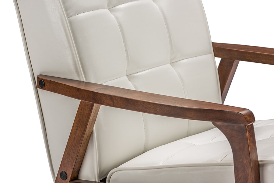 baxton studio baxton studio mid century masterpieces club chair white | Modish Furniture Store-6
