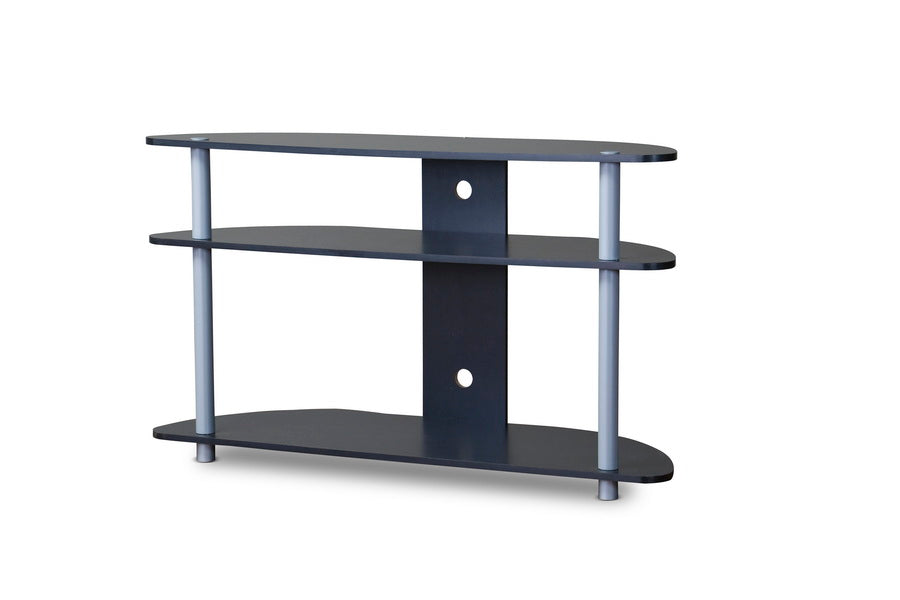 baxton studio orbit black and silver tv stand | Modish Furniture Store-2